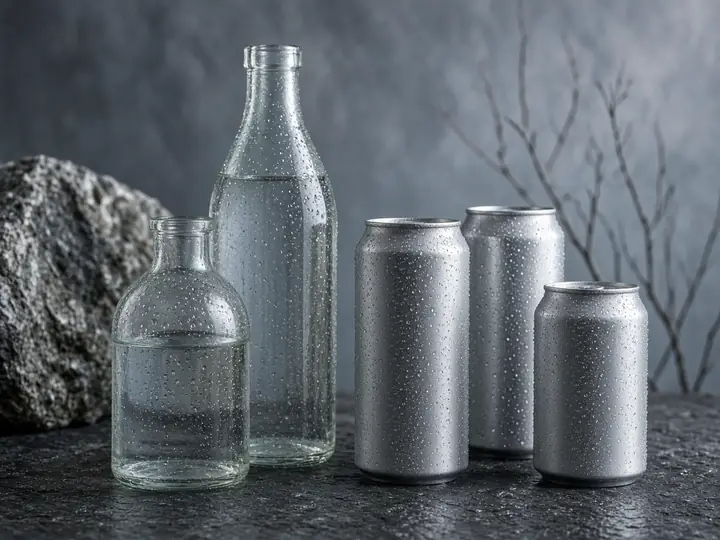 Water bottles and beverage cans